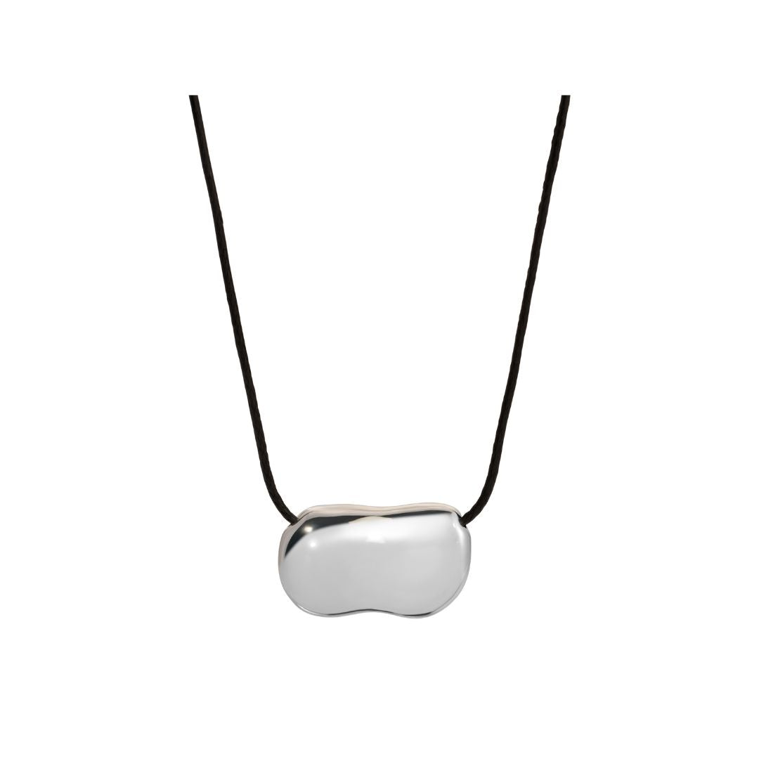 Heaven Mayhem | Pebble Necklace - Silver/Black