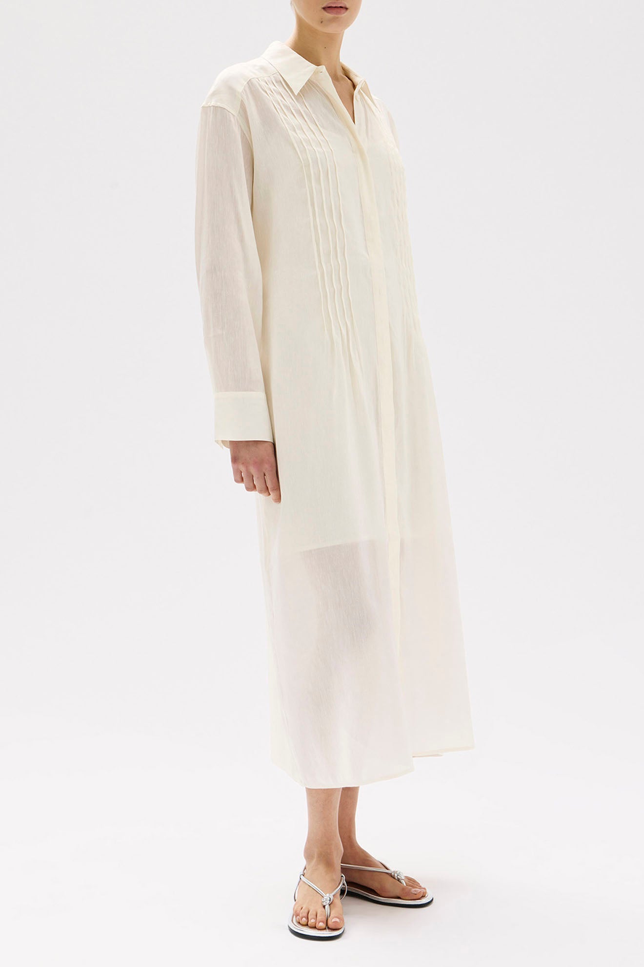 Assembly Label | Harper Linen Silk Maxi Dress - Cream