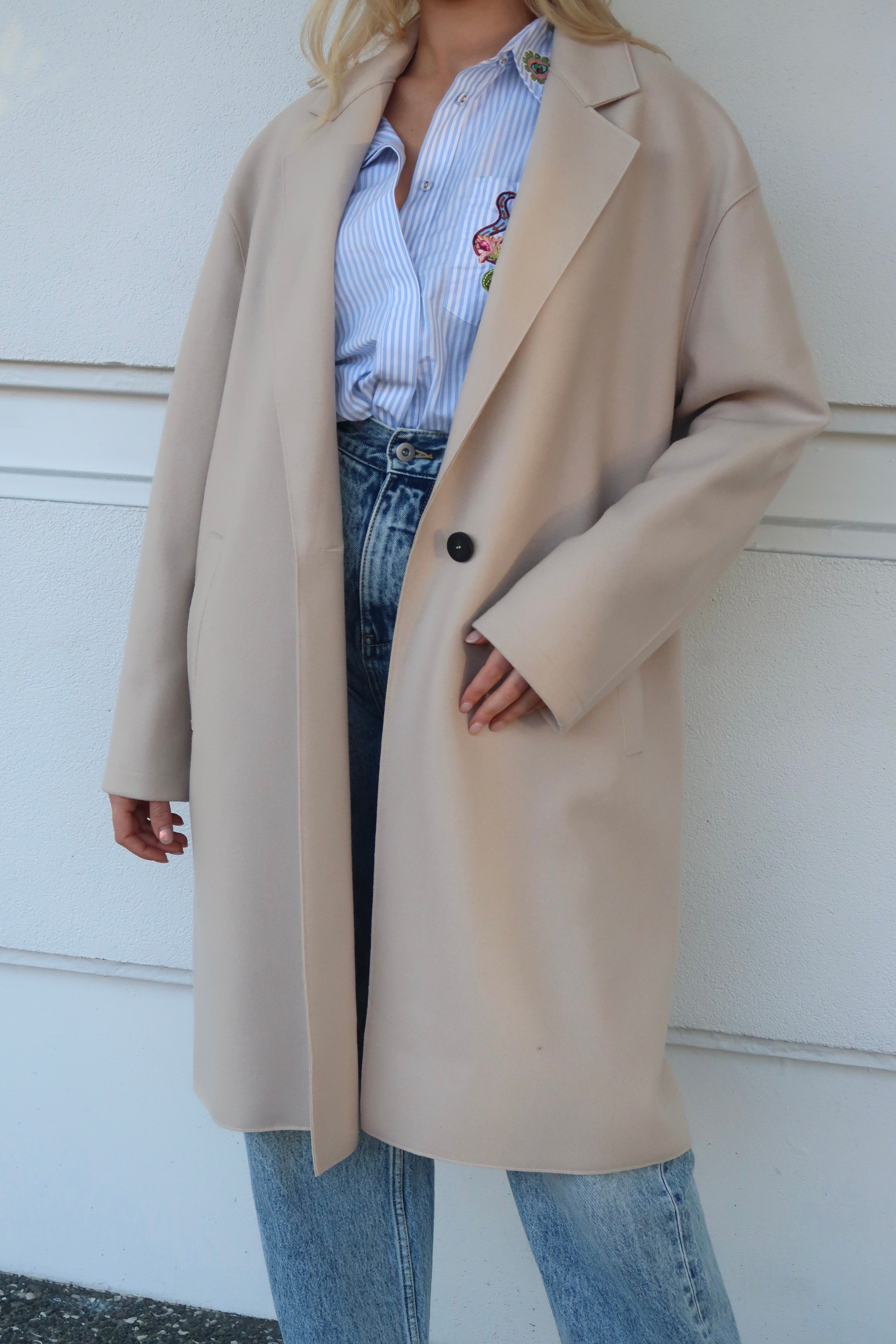 Harris Wharf London | Oversized Coat - Almond