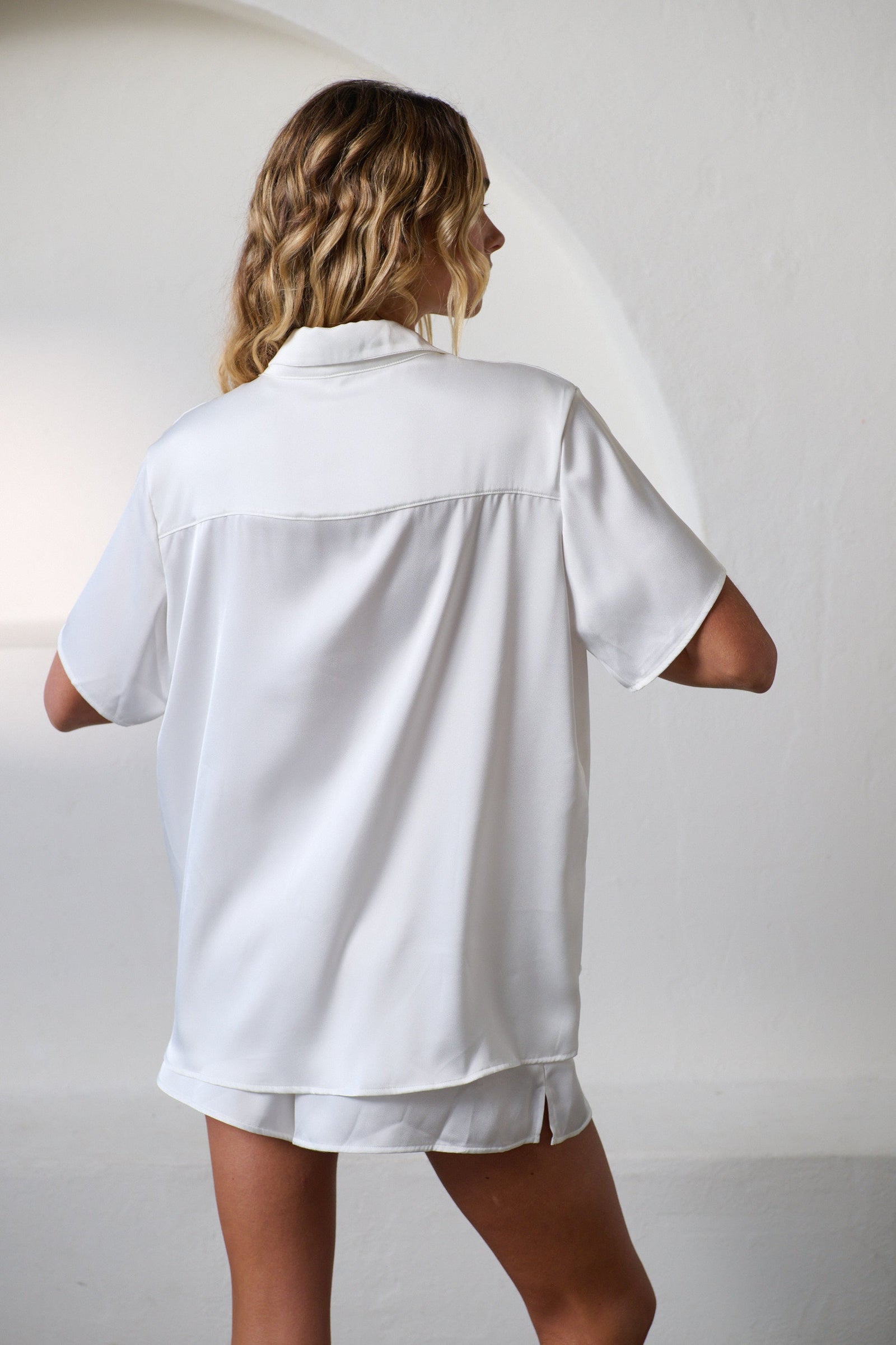 Kat The Label | Gracie Short Sleeve Shirt - Ivory