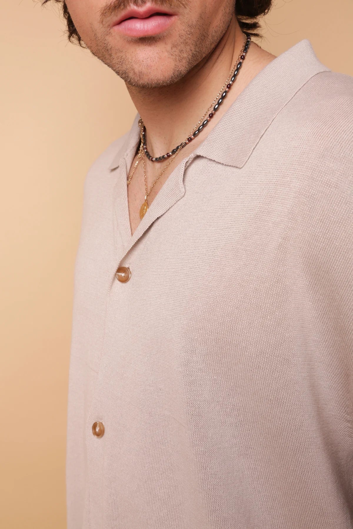 Kore Studios | Camper Knit Shirt - Beige