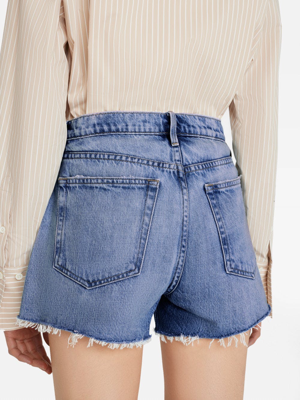 Frame Denim | Le Brigette Short Raw Fray - Downpour