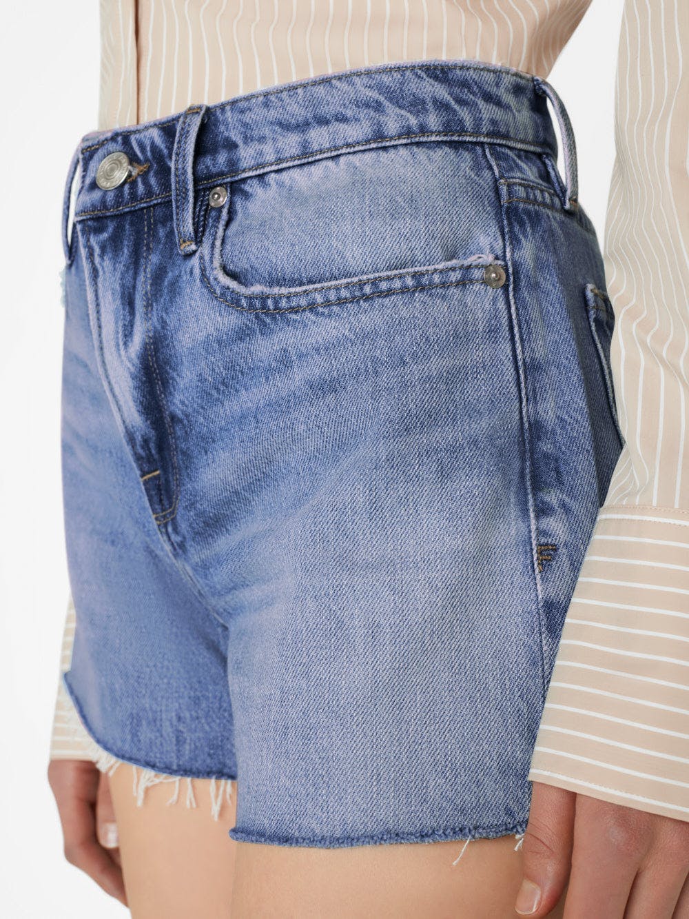 Frame Denim | Le Brigette Short Raw Fray - Downpour