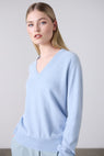 Laing | Amy Cashmere V Neck - Sky