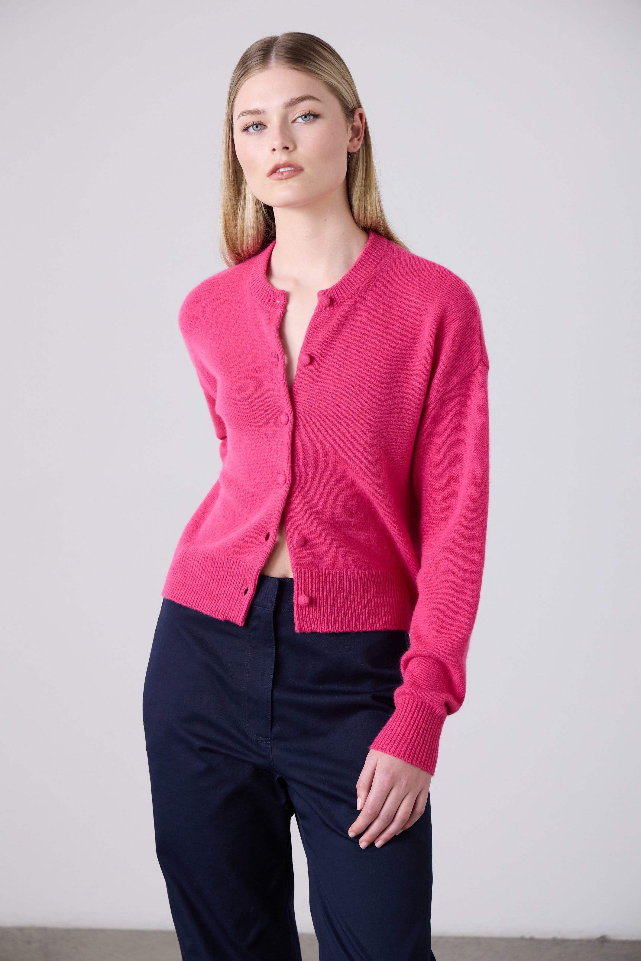 Laing | Boxy Cashmere Cardigan - Elsa Pink