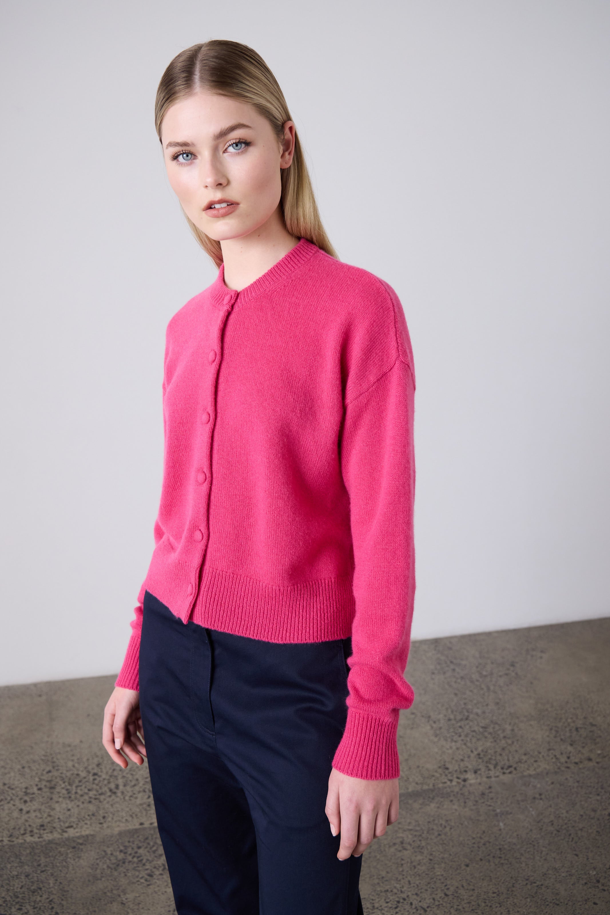 Laing | Boxy Cashmere Cardigan - Elsa Pink