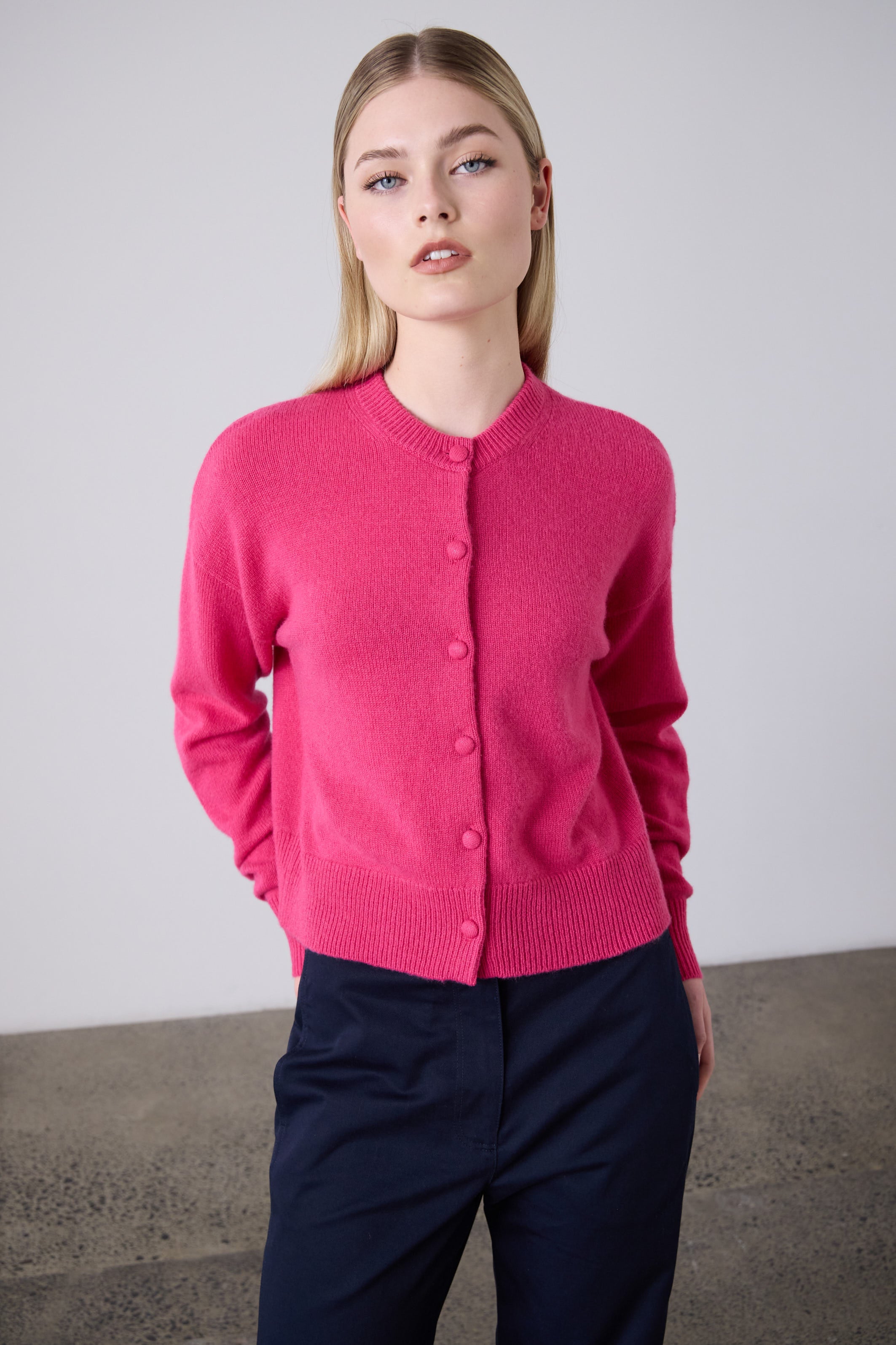 Laing | Boxy Cashmere Cardigan - Elsa Pink