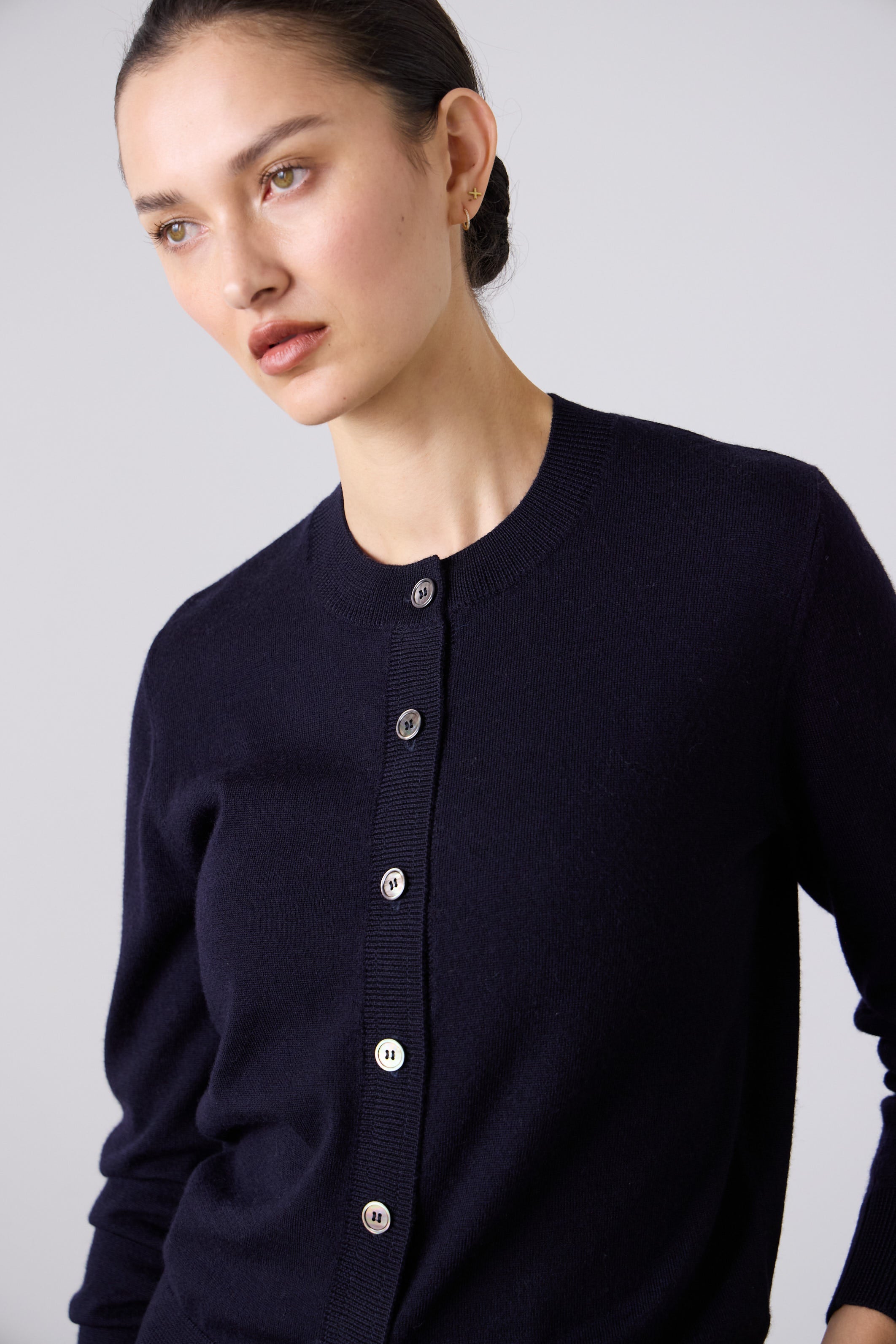 Laing | Sylvia Merino Cardigan - Navy