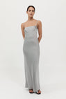 St. Agni | Low Back Slip Dress - Silver