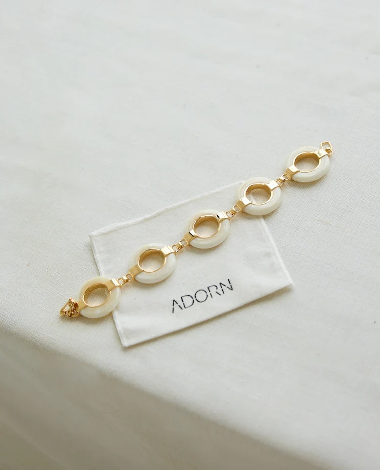 Adorn | Moon Bracelet - Natural Bone