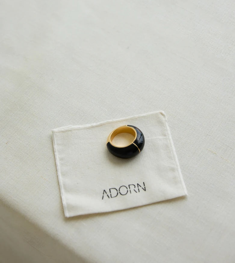 Adorn | Moon Ring - Dark Horn