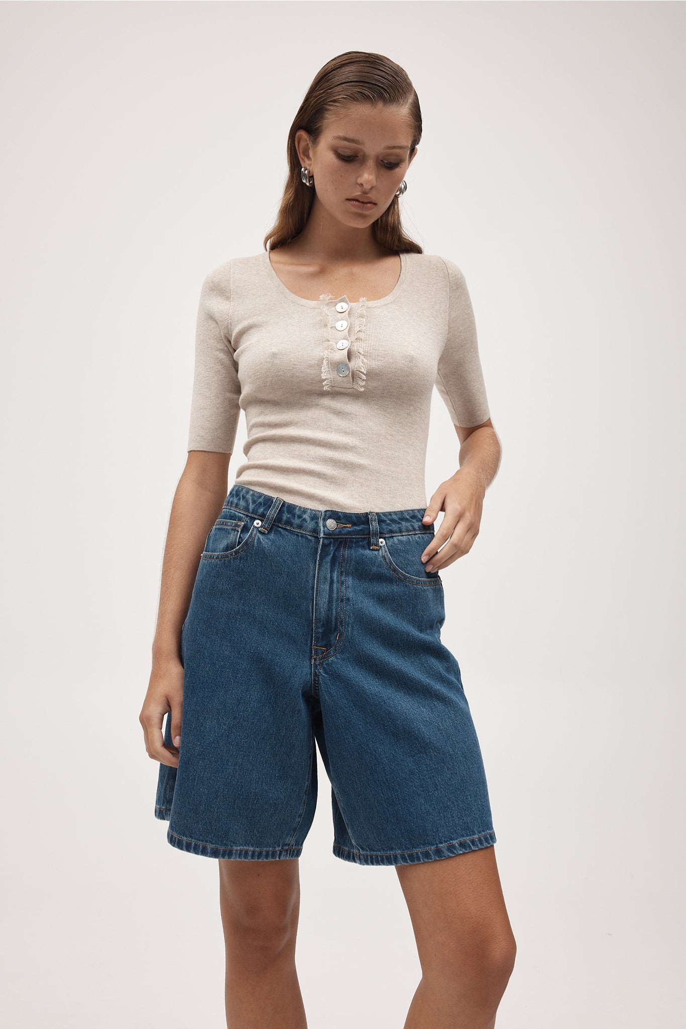 Marle | Relaxed Jean Short - Heritage Blue