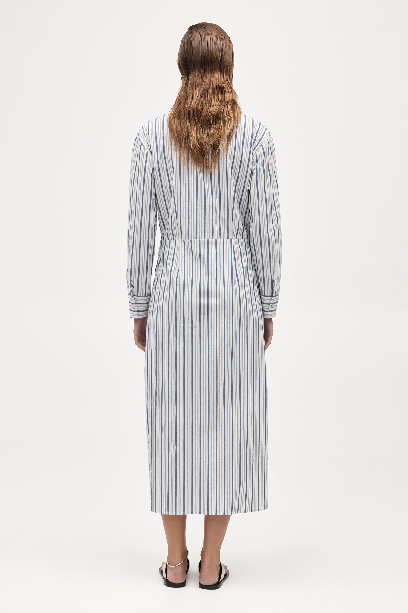 Marle | Collins Dress - Cerulean Stripe