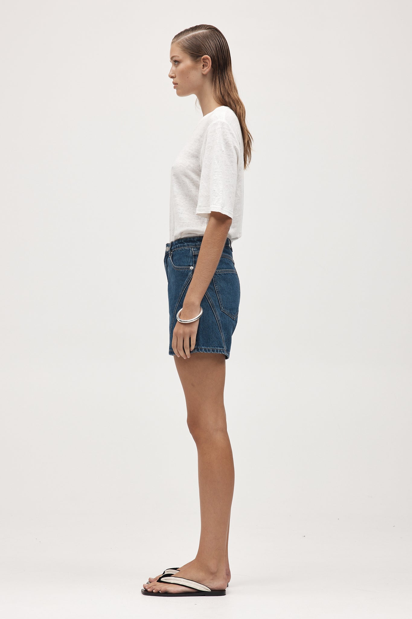 Marle | Curve Seam Short - Heritage Blue