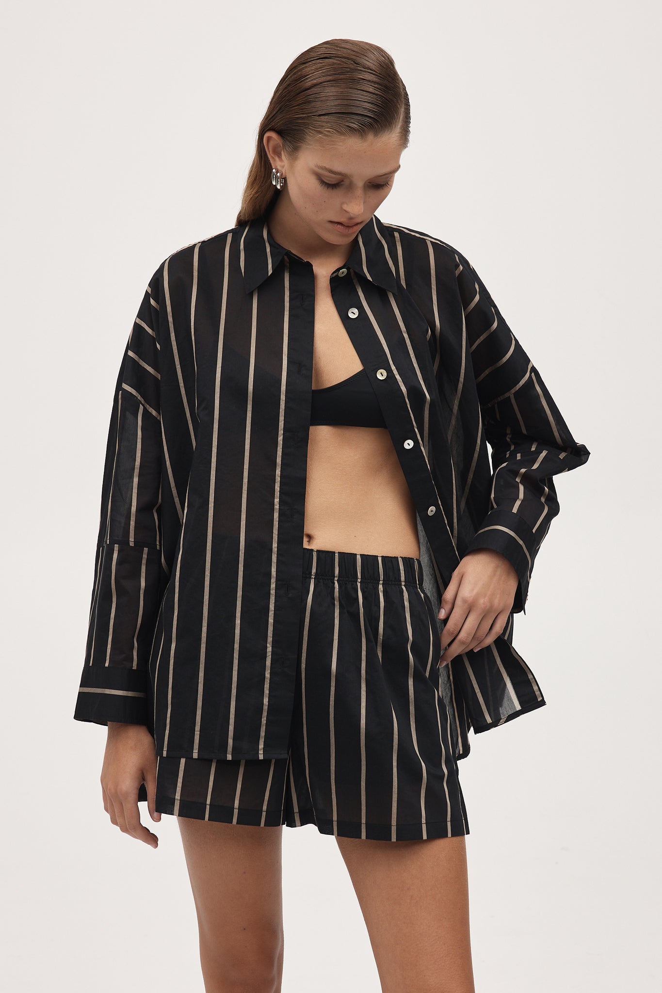 Marle | Edie Shirt - Black Stripe