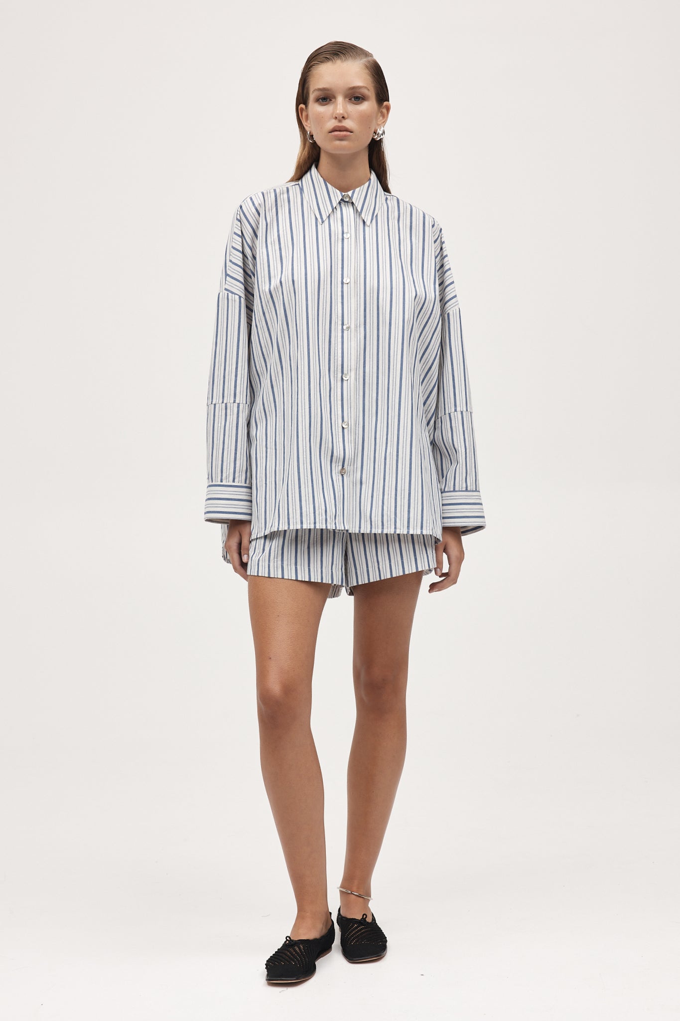 Marle | Edie Shirt - Cerulean Stripe