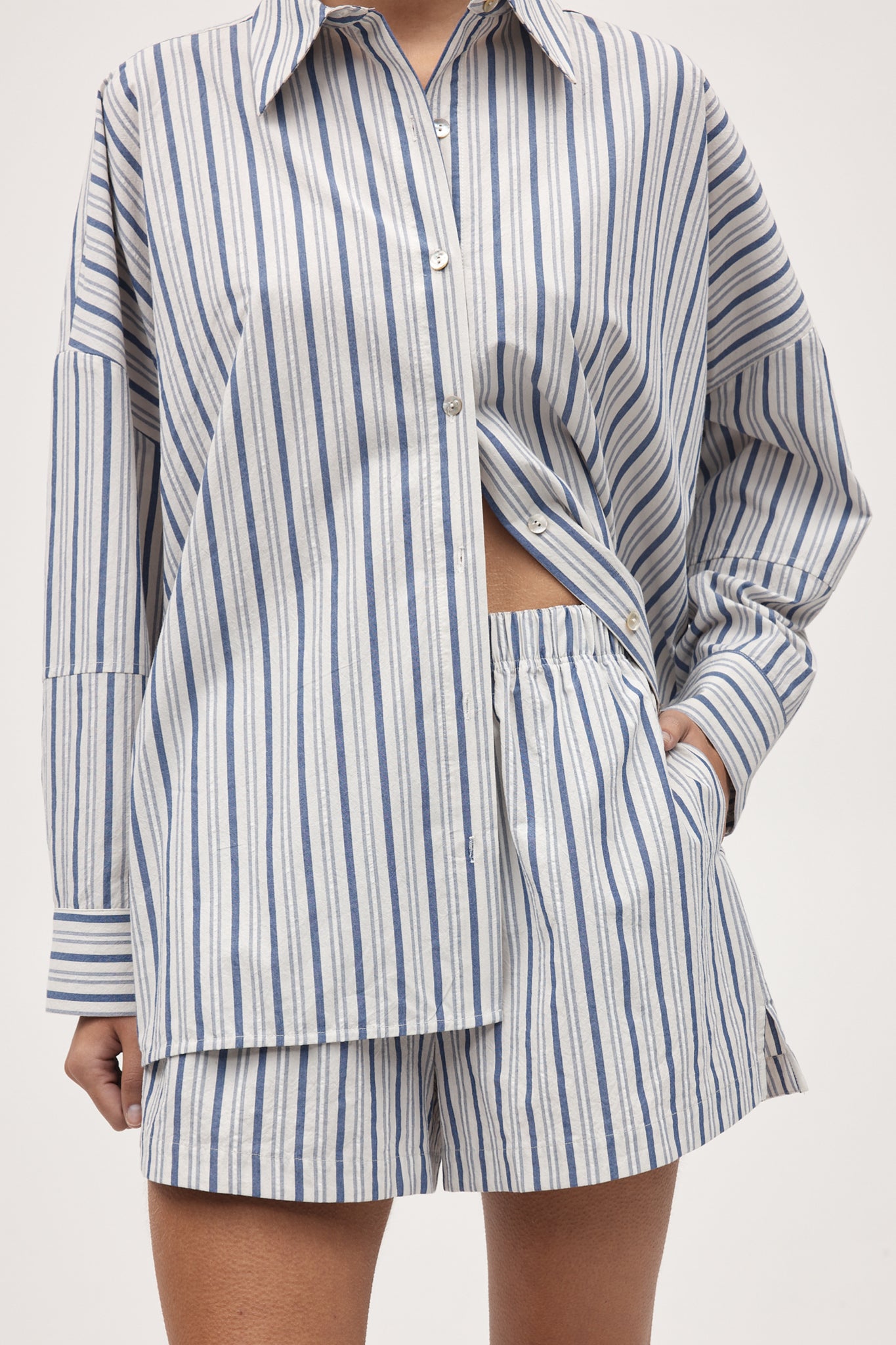 Marle | Edie Shirt - Cerulean Stripe