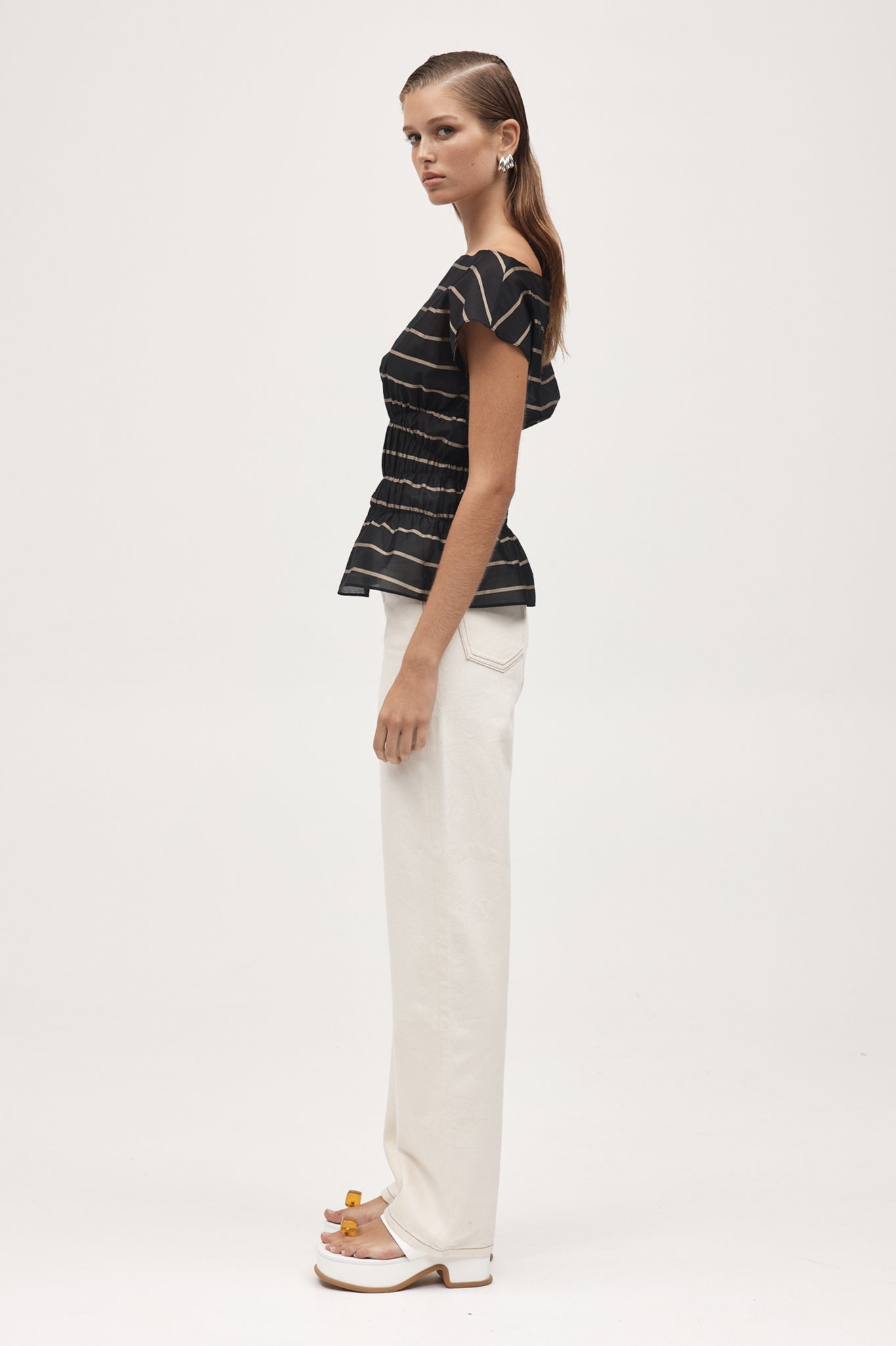 Marle | Aida Top - Black Stripe