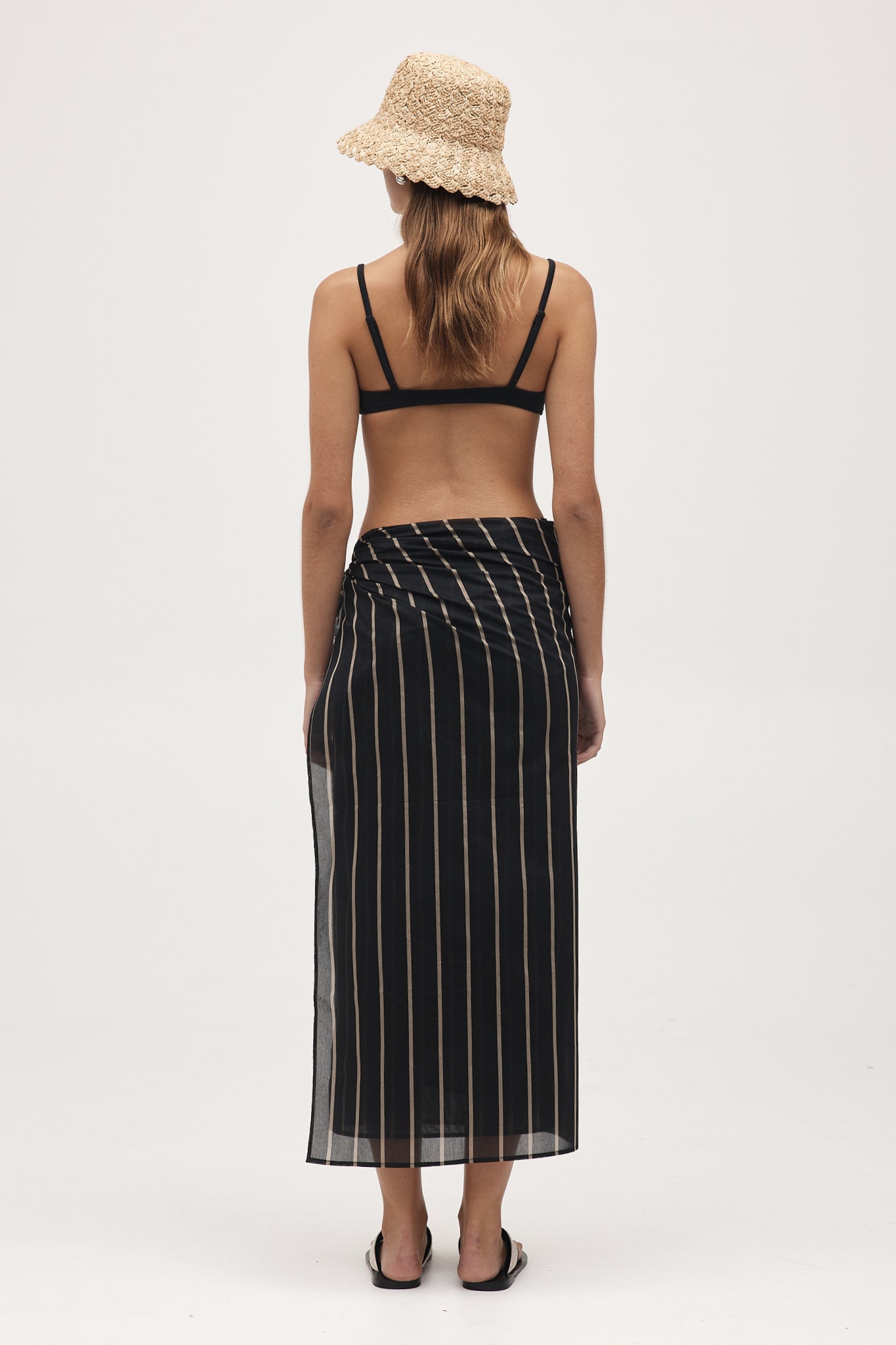 Marle | Hattie Sarong - Black Stripe