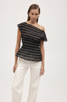 Marle | Aida Top - Black Stripe