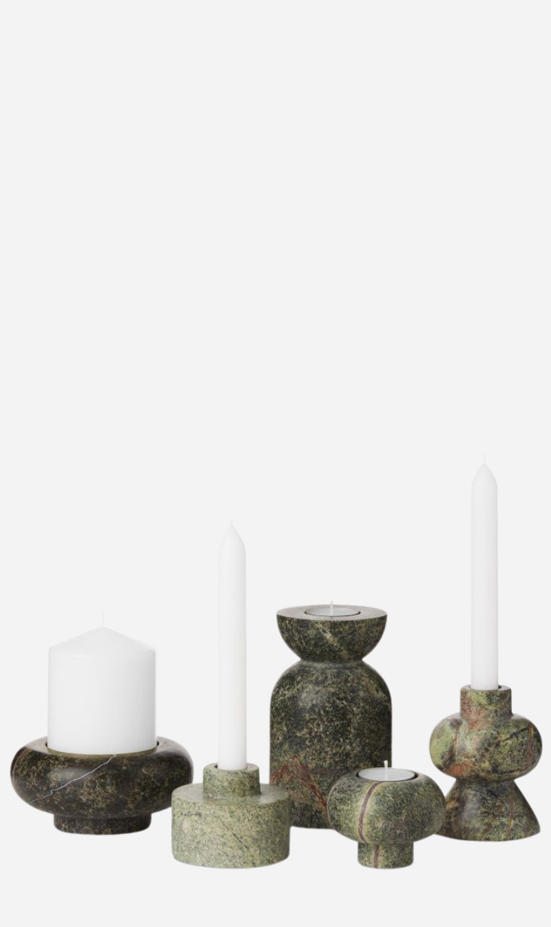 Tom Dixon | Stone Stacking Candleholder - Green