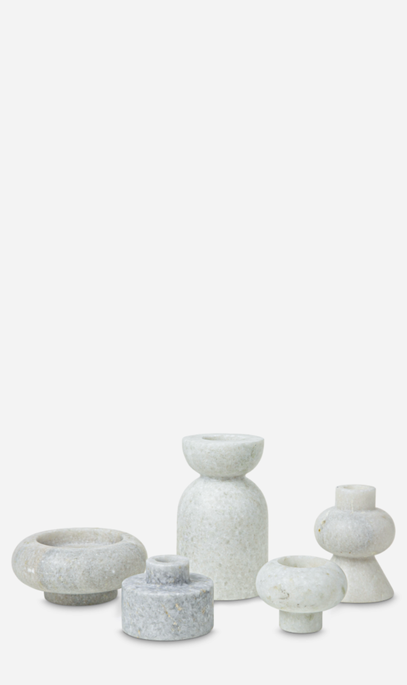 Tom Dixon | Stone Stacking Candleholder - White