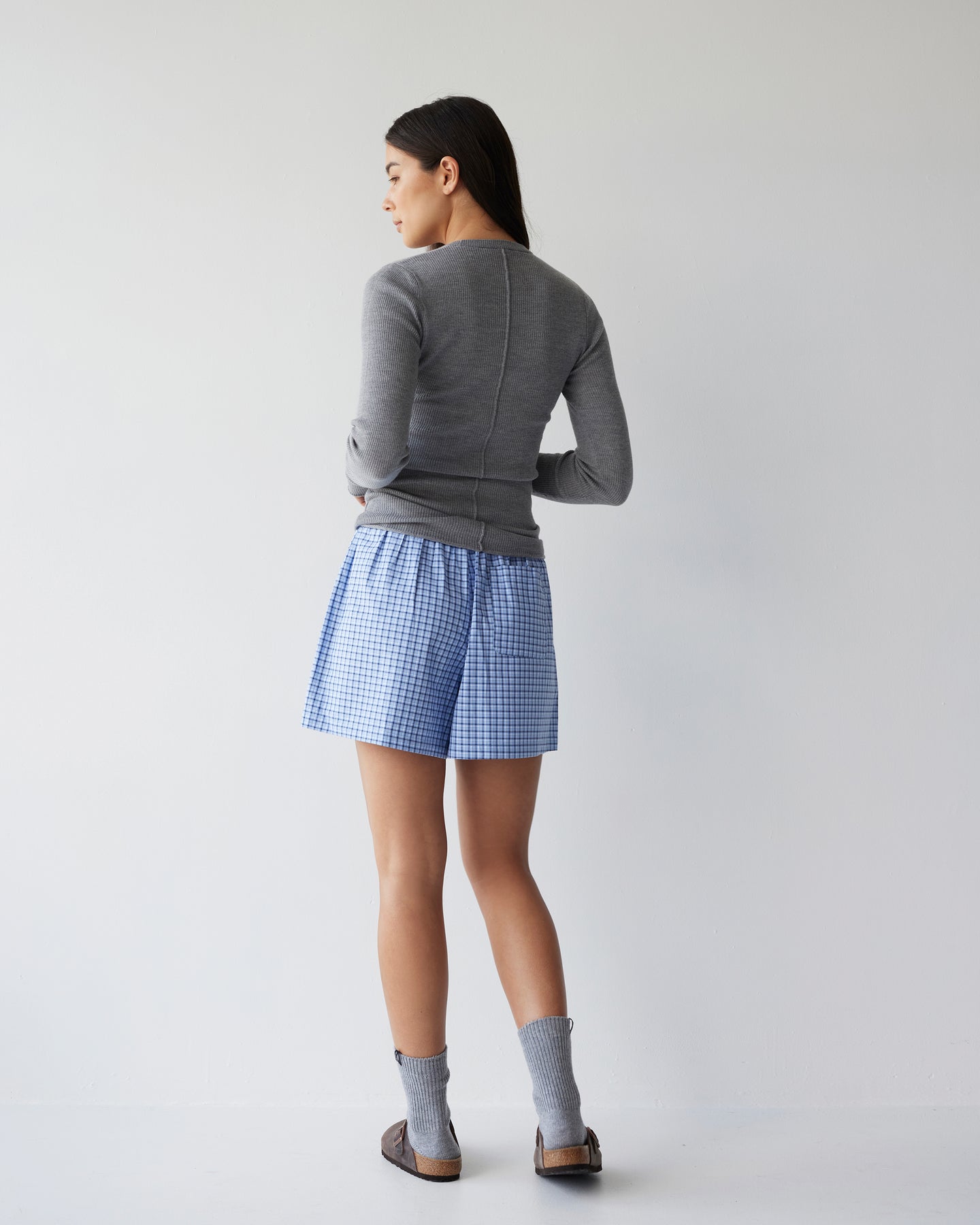 Dear Dylan | Merino Long Sleeve Knit - Grey Marle