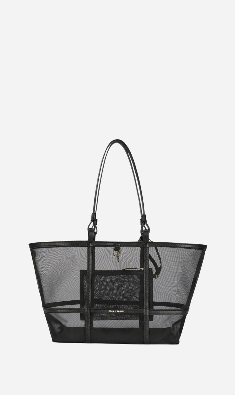 Deadly Ponies | Mr Bandit Tote - Black Mesh