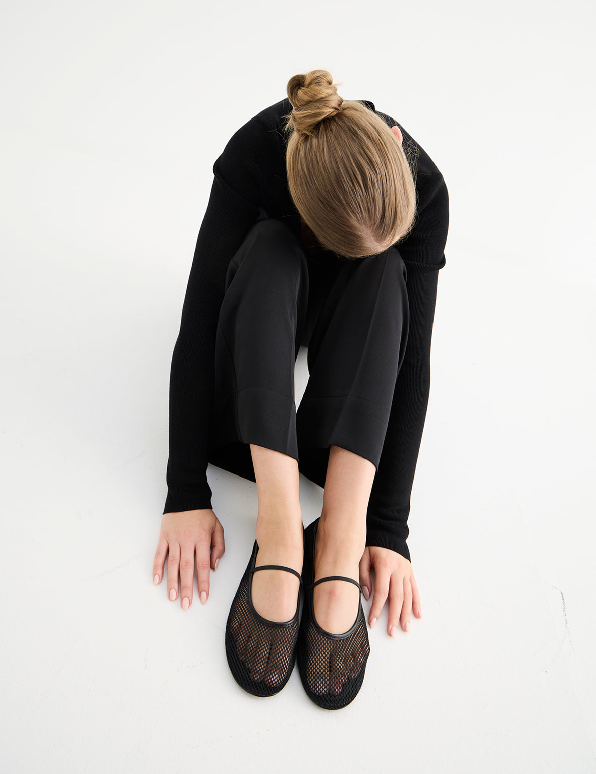 La Tribe | Net Ballet Flat - Black