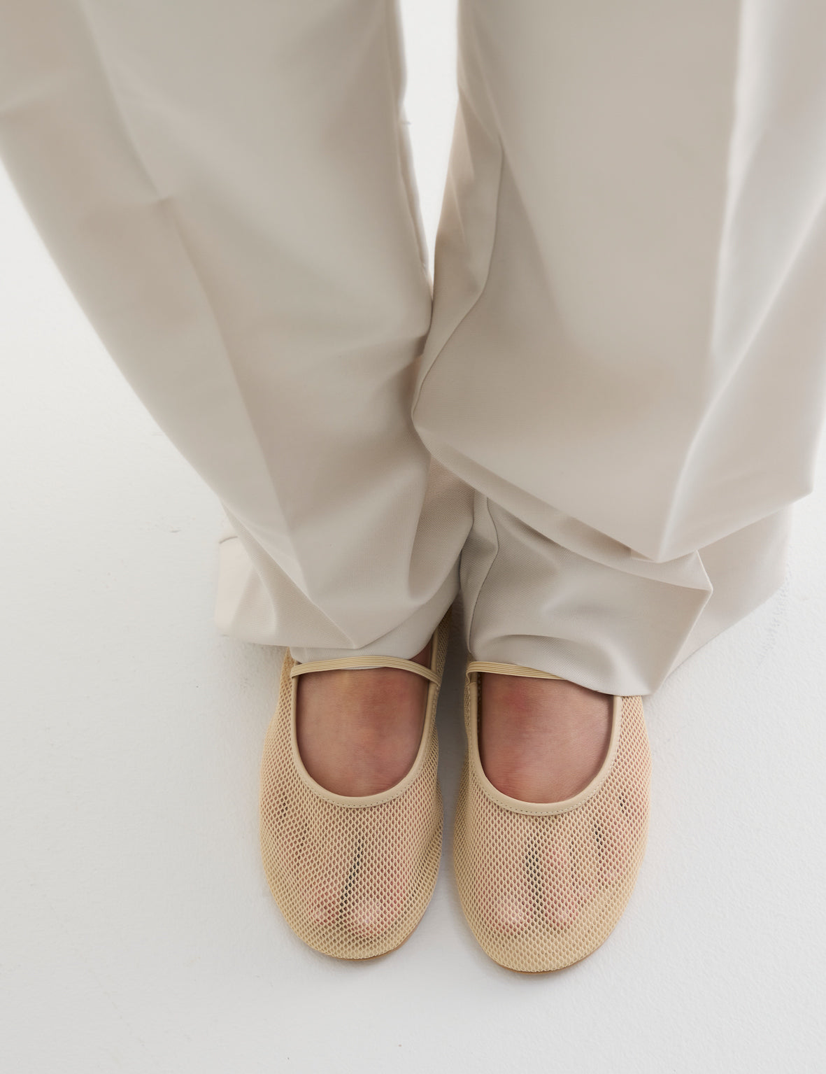 La Tribe | Net Ballet Flat - Cream