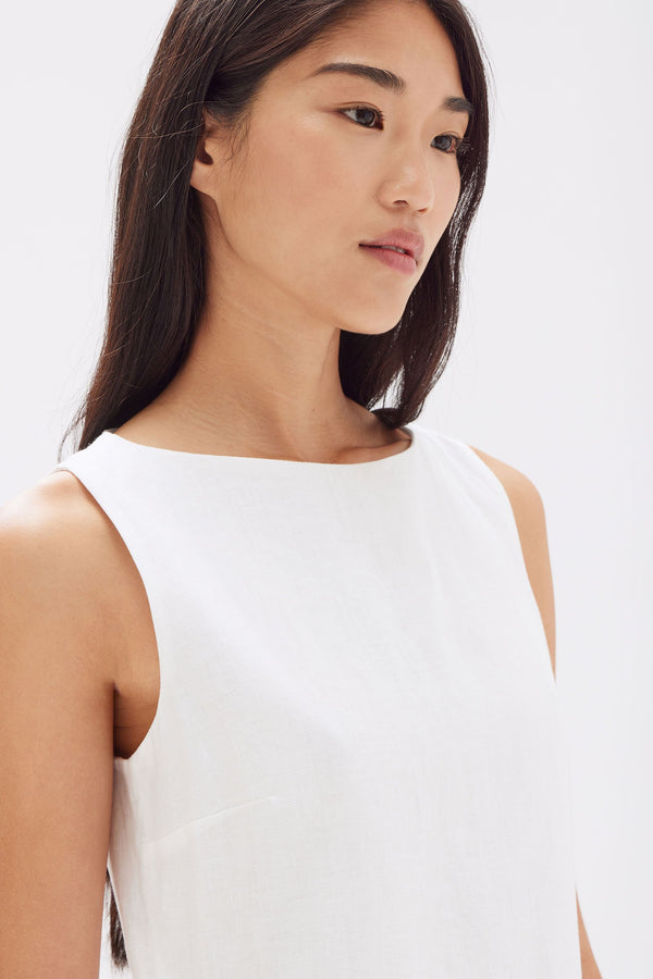 Assembly Label | Nadine Linen Mini Dress - White