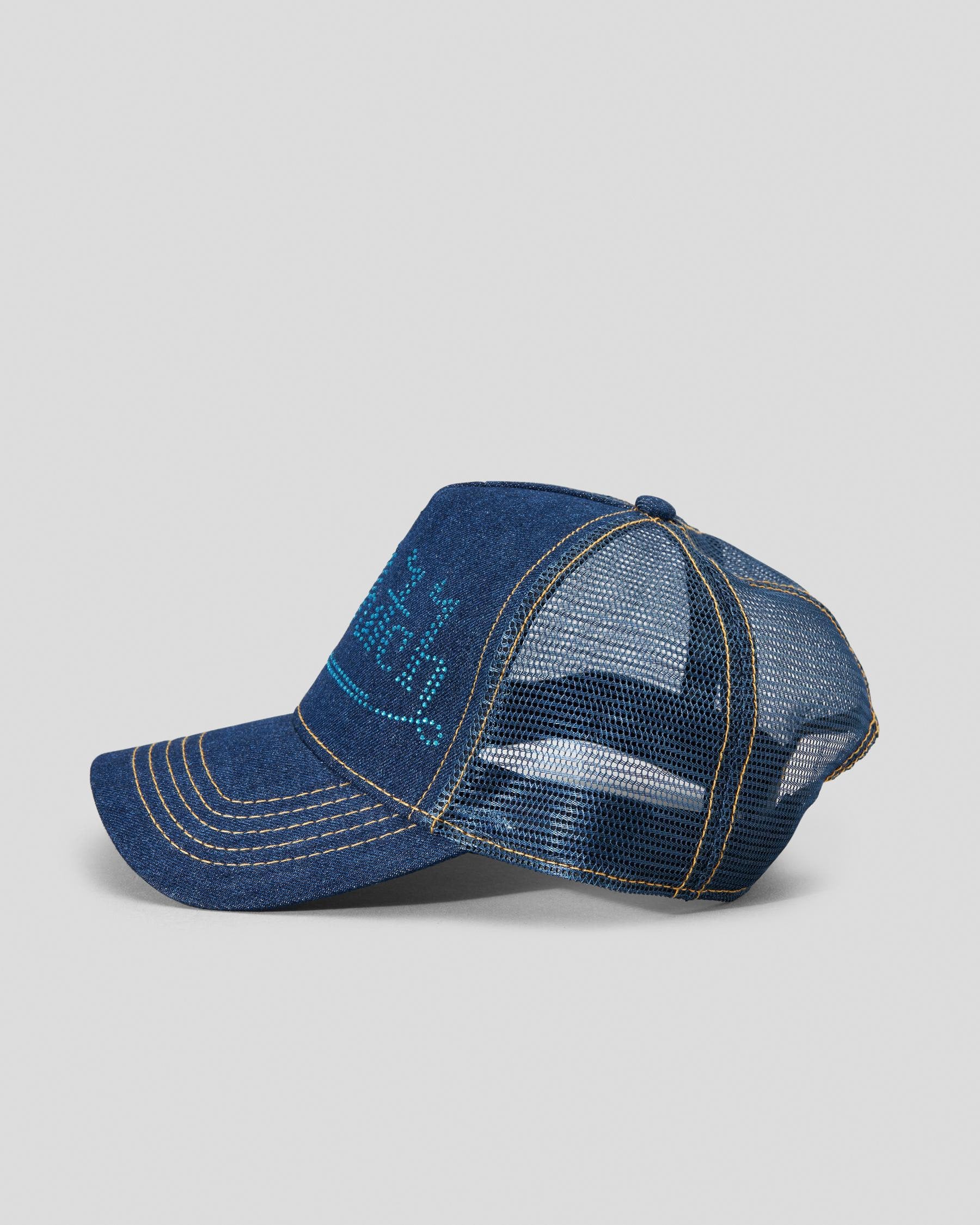 Von Dutch | Navy Stone Denim Trucker - Denim/Diamontes