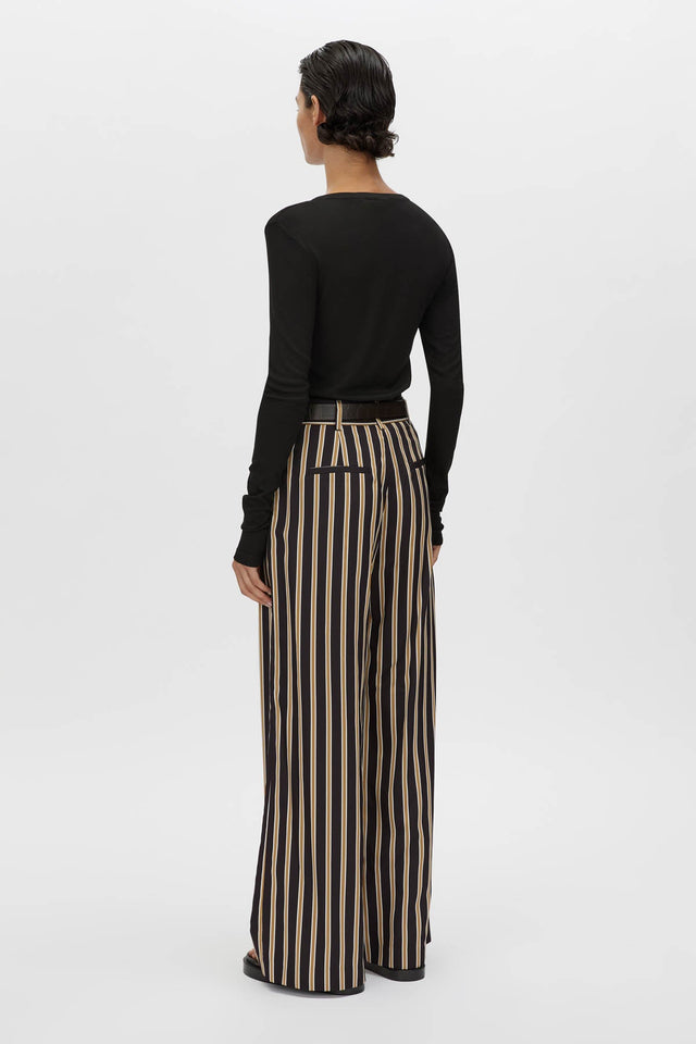 Camilla and Marc | Novella Pant - Black/Bronze Stripe