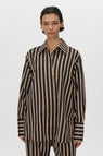 Camilla and Marc | Novella Shirt - Black/Bronze Stripe