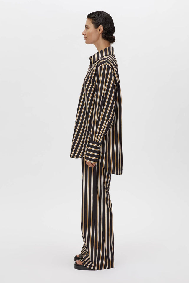 Camilla and Marc | Novella Shirt - Black/Bronze Stripe