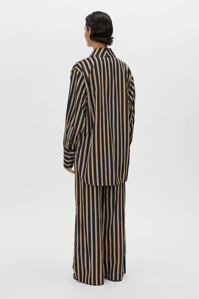 Camilla and Marc | Novella Shirt - Black/Bronze Stripe