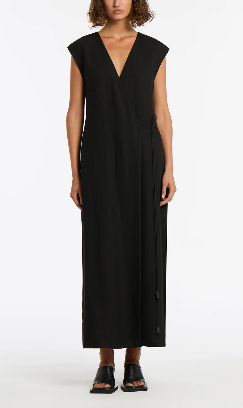 SIR The Label | Clemence Wrap Dress - Black