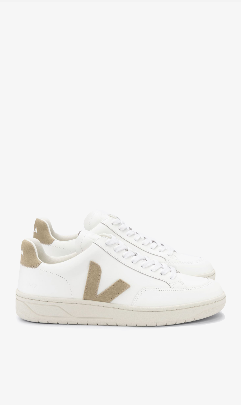 Veja | V-12 Leather - Extra White Dune