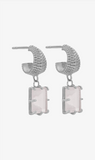 Zoe & Morgan | Blossom Earrings - Silver Rose Quartz