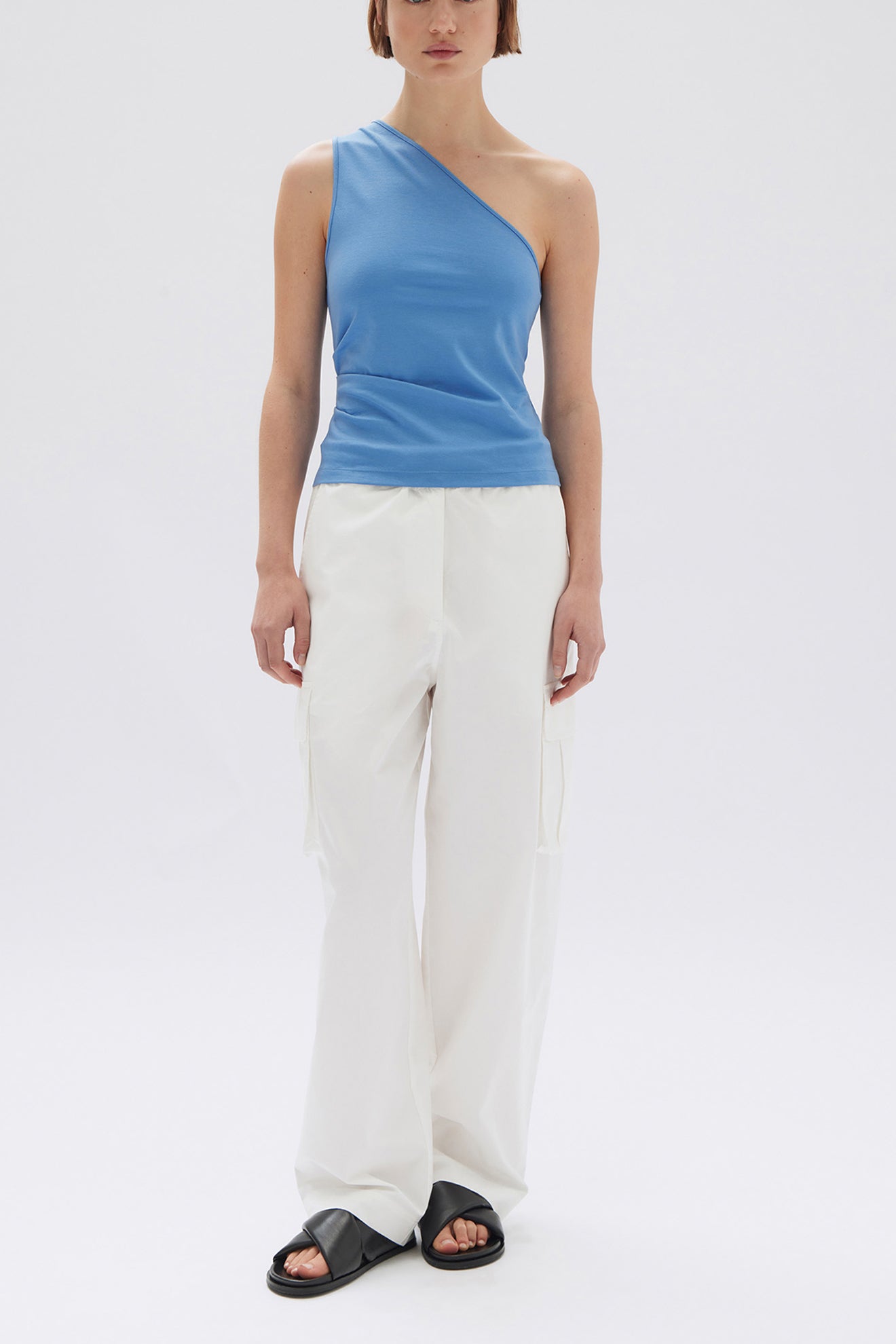 Assembly Label | Orchid Jersey One Shoulder Top - Bahama