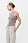 St Agni | Organic Cotton Bateau Tank - Slate