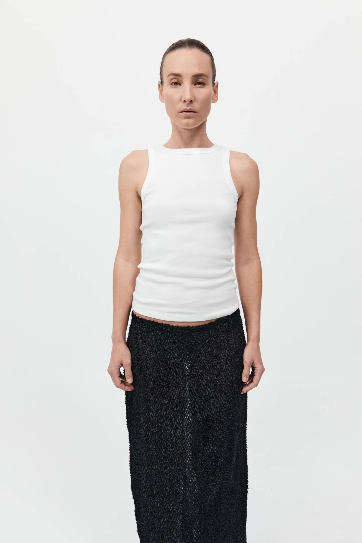 St Agni | Organic Cotton Bateau Tank - White