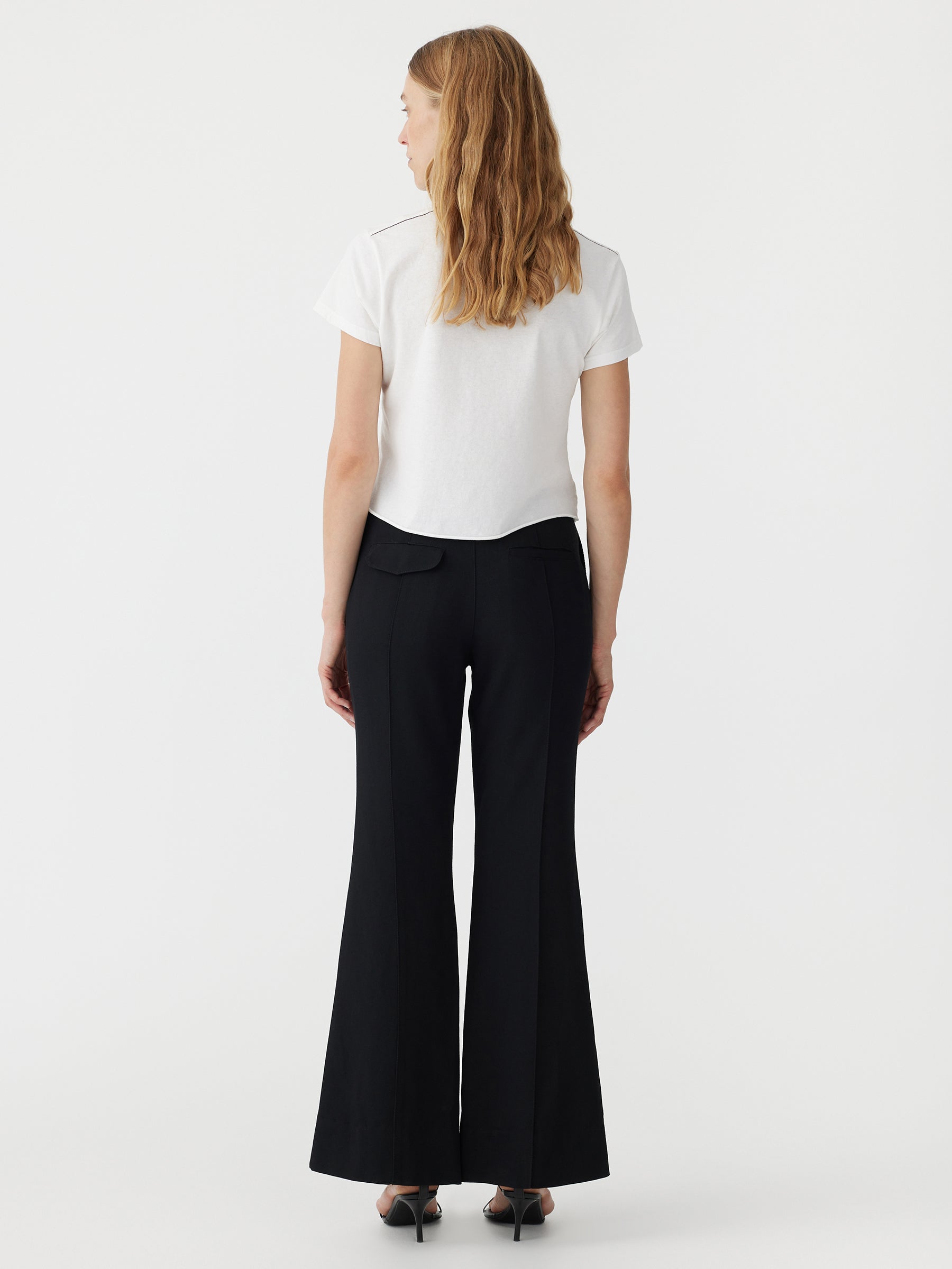 Bassike | Viscose Twill Flared Pant - Black