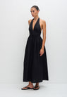 Matteau | Plunge Halter Dress - Black