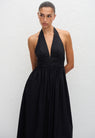 Matteau | Plunge Halter Dress - Black