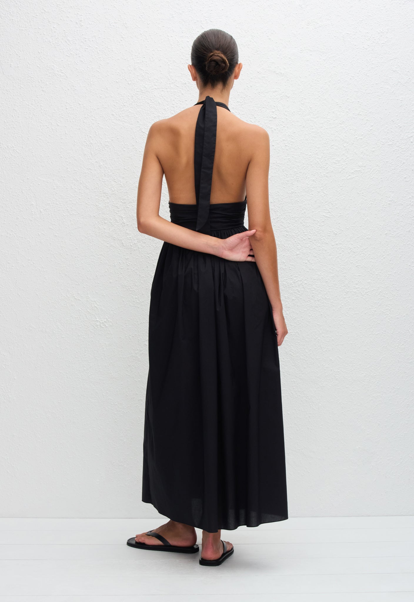 Matteau | Plunge Halter Dress - Black