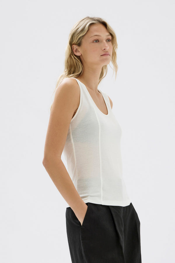 Assembly Label | Penelope Jersey Tank - White