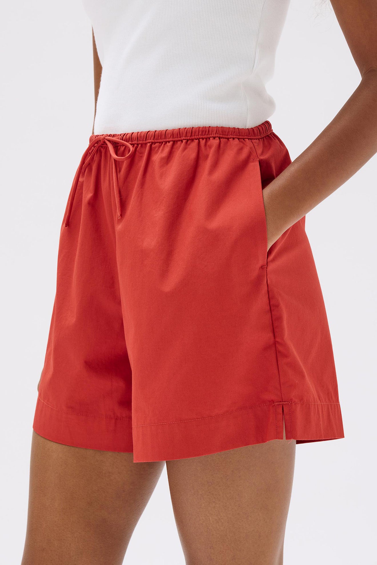 Assembly Label | Philipa Poplin Short - Papaya