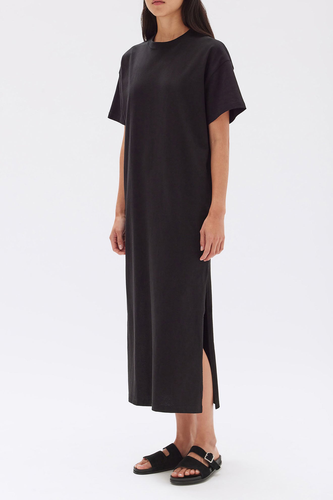 Assembly Label | Portia Jersey Tee Dress - Black