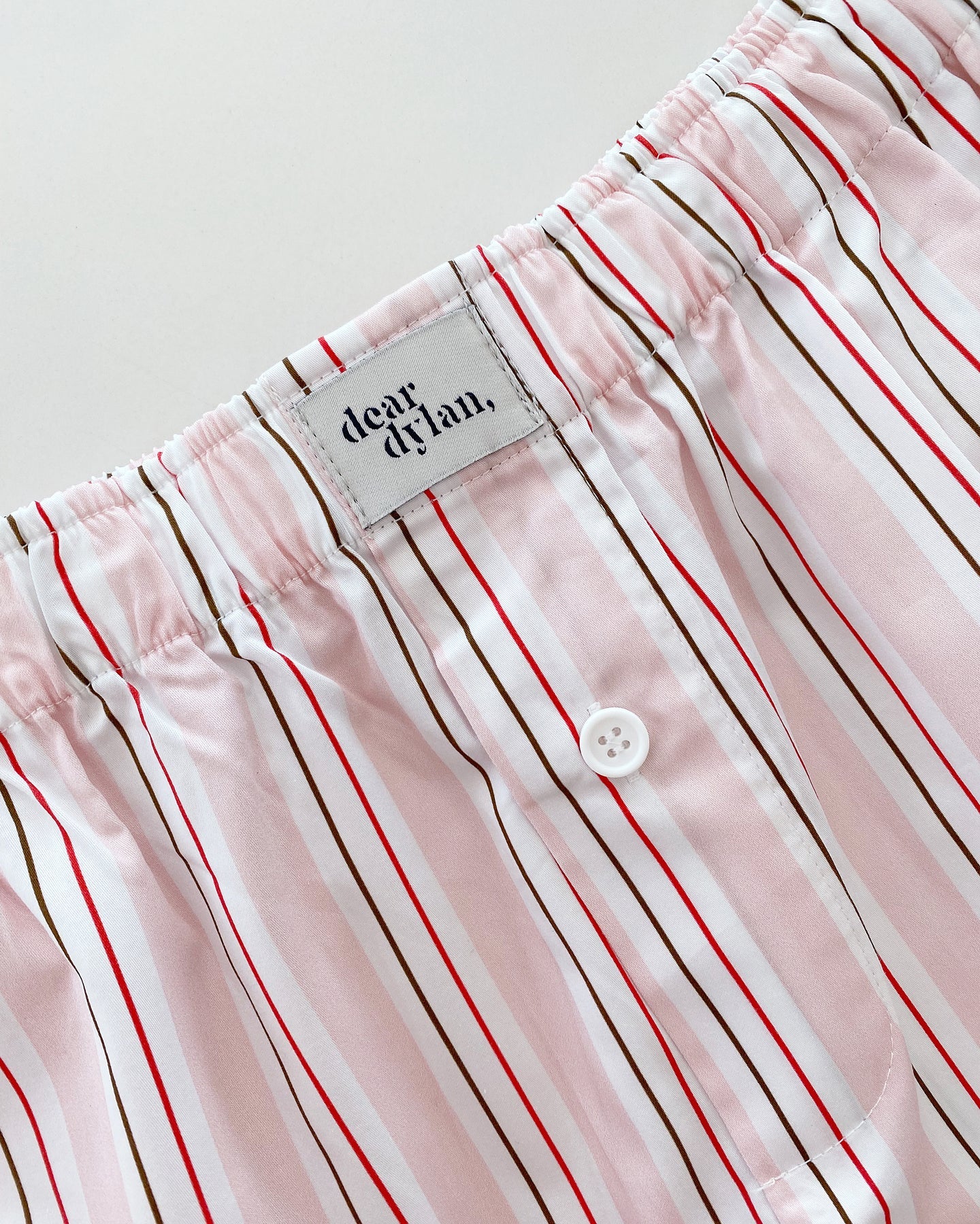 Dear Dylan | Boxer Short - Powder Pink Stripe